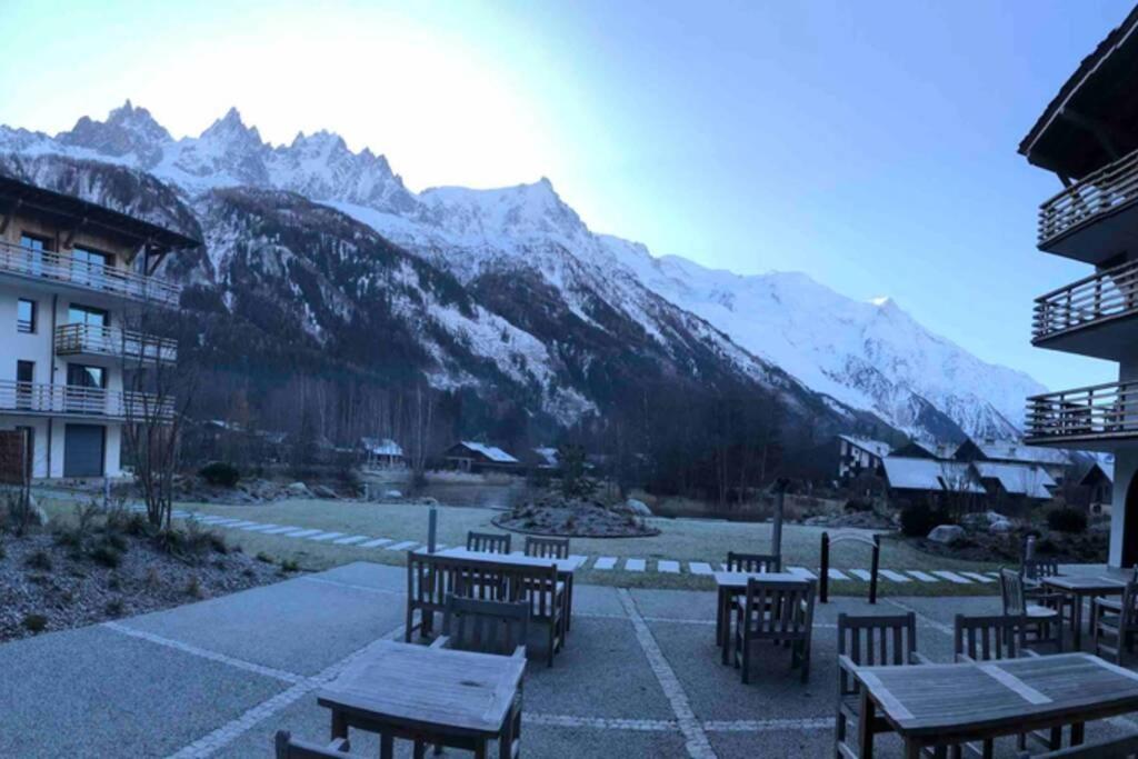 chic appart 6 pers dans résidence luxueuse La Cordee wellness gym piscine OUVERT et télétravail Chamonix Extérieur photo